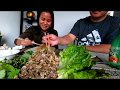 Khmer Student's Noodle | Khmer Beef Larb Home Cooking