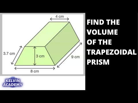 Video: Kokia yra trapecijos formos prizmės tūrio nustatymo formulė?