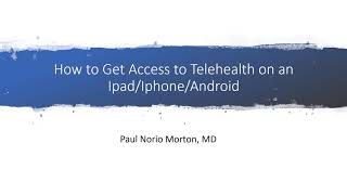 Learn how to set up telehealth on your iPad, Android or iPhone with Modernizing Medicine