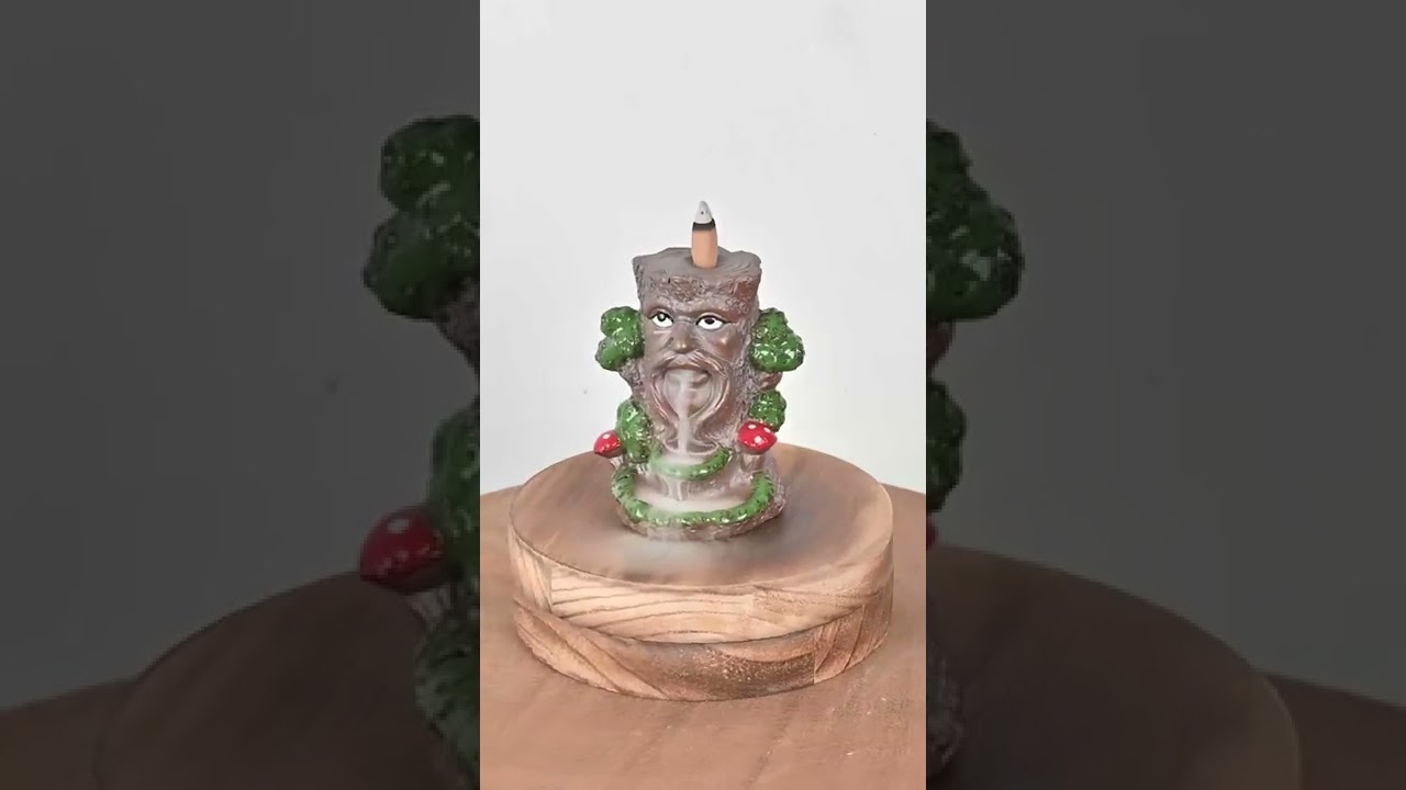 Backflow Incense Cone Holder Ceramic Waterfall Backflow Incense Burner