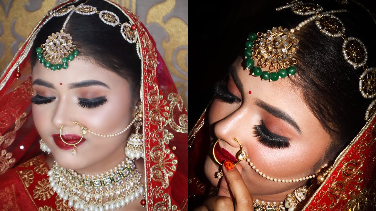 सबसे आसान तरीक़े से सीखें घर पर Bridal makeup करना |bridal makeup at home