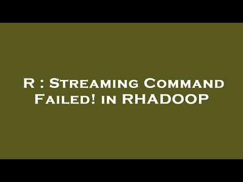 R : Streaming Command Failed! in RHADOOP