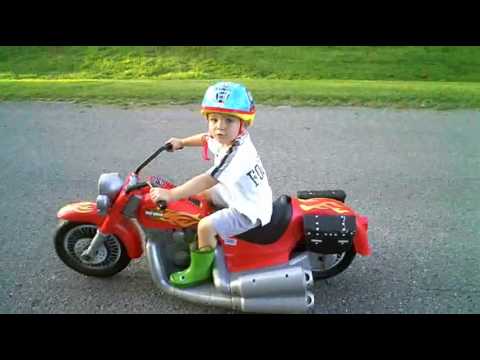 Custom Ride Ons - Red Harley-Davidson Motorcycle - 12V to 18V - by Hozian - Modified Power Wheels