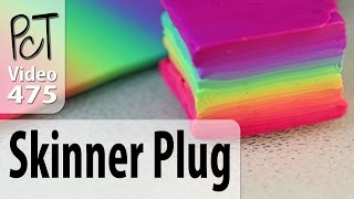 Skinner Blend Plug - Square Polymer Clay Rainbow Cane