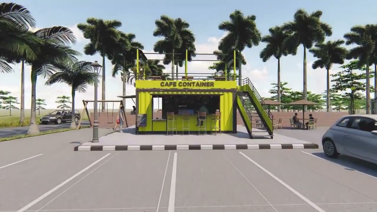 Container coffee shop, a movable coffee shop