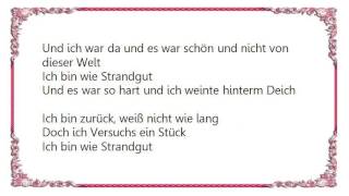 Joachim Witt - Strandgut Lyrics