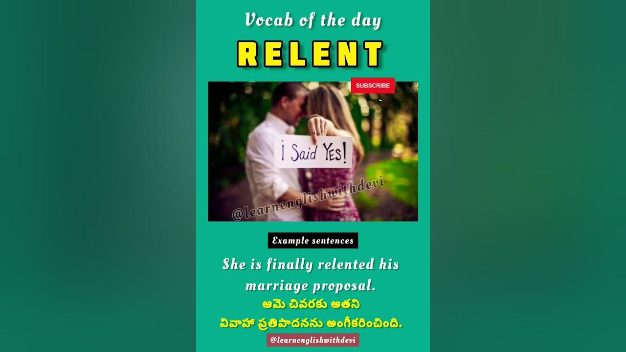RELENT Meaning And Usage dailyenglishvocabulary shorts relent-meaning-and-usage-dailyenglishvocabulary-shorts