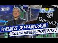台股黑五 失守4萬5大關　OpenAI傳延後IPO到2027｜新聞"樺"重點PODCAST@TVBSNEWS01