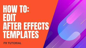 How To: Edit Templates in Adobe After Effects 2019 In Urdu and Hindi