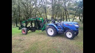 Construction Remorque Forestière Avec Grue Micro Tracteur Log Loader Trailer Diy