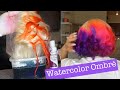 Ombré Rainbow Hair |Easy Watercolor Method