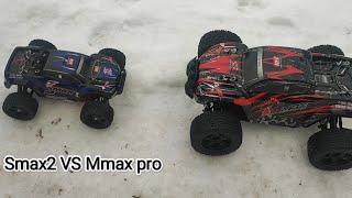 Remo hobby Smax2 VS Mmax pro. Тест по снегу и камням!