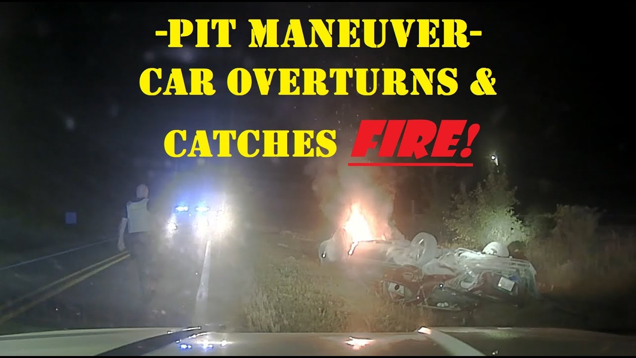 Pit Maneuver Flips Car After Arkansas State Police Pursuit Car Catches Fire 2 Occupants