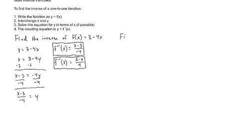 M9090SN44 - More Inverse Functions (Part 1)