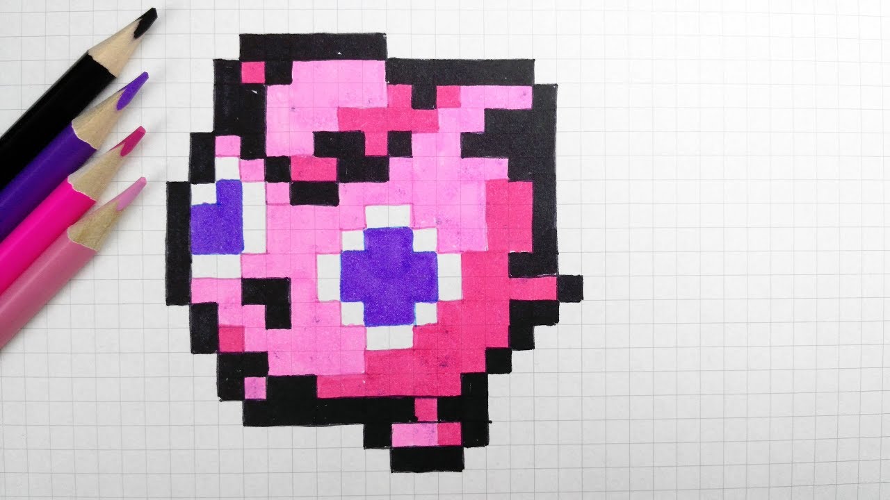 How To Draw Jigglypuff Pokemon Pixel Art - YouTube.