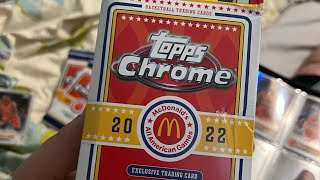 2022 TOPPS CHROME McDonalds all American games unboxing