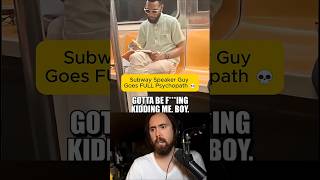 Subway Speaker Guy Goes FULL Psychopath 💀#shorts #asmongold