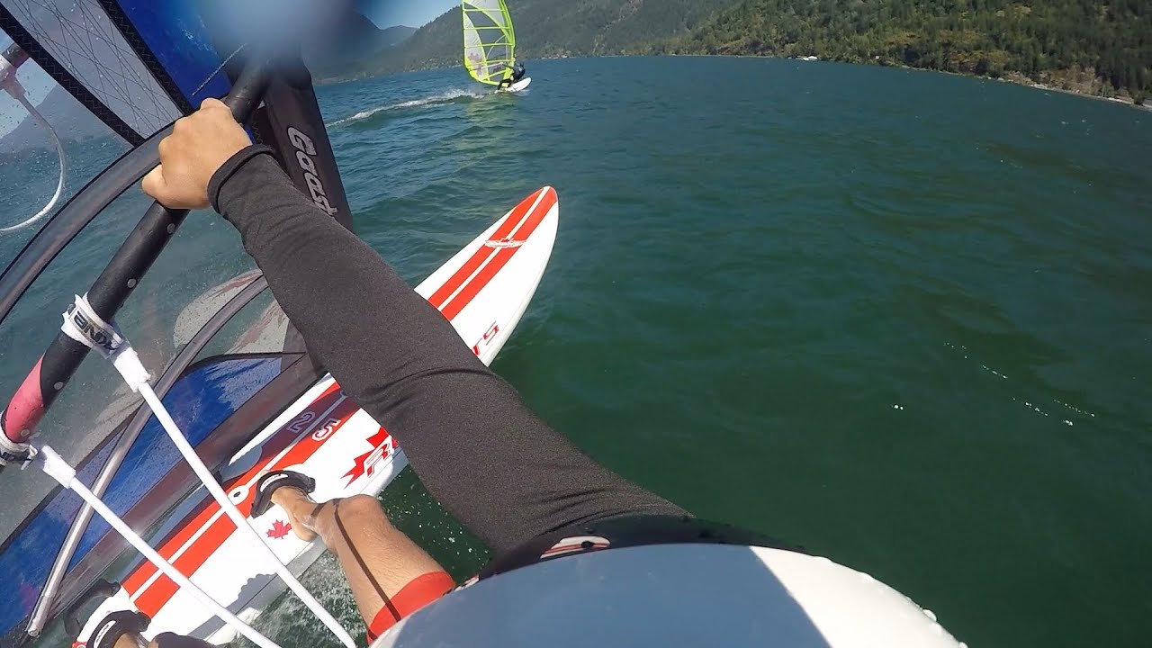 Windsurfing on a classic Robert’s Slalom board at Harrison Lake YouTube