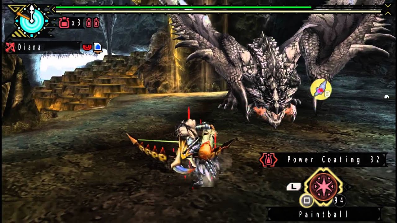 MHP3 HD Ver. - Silver Fire Wheel (Silver Rathalos) [HR6] [Bow] [Solo]