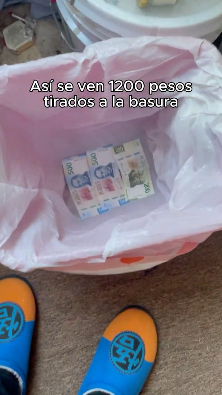 1,200 pesos tirados a la basura