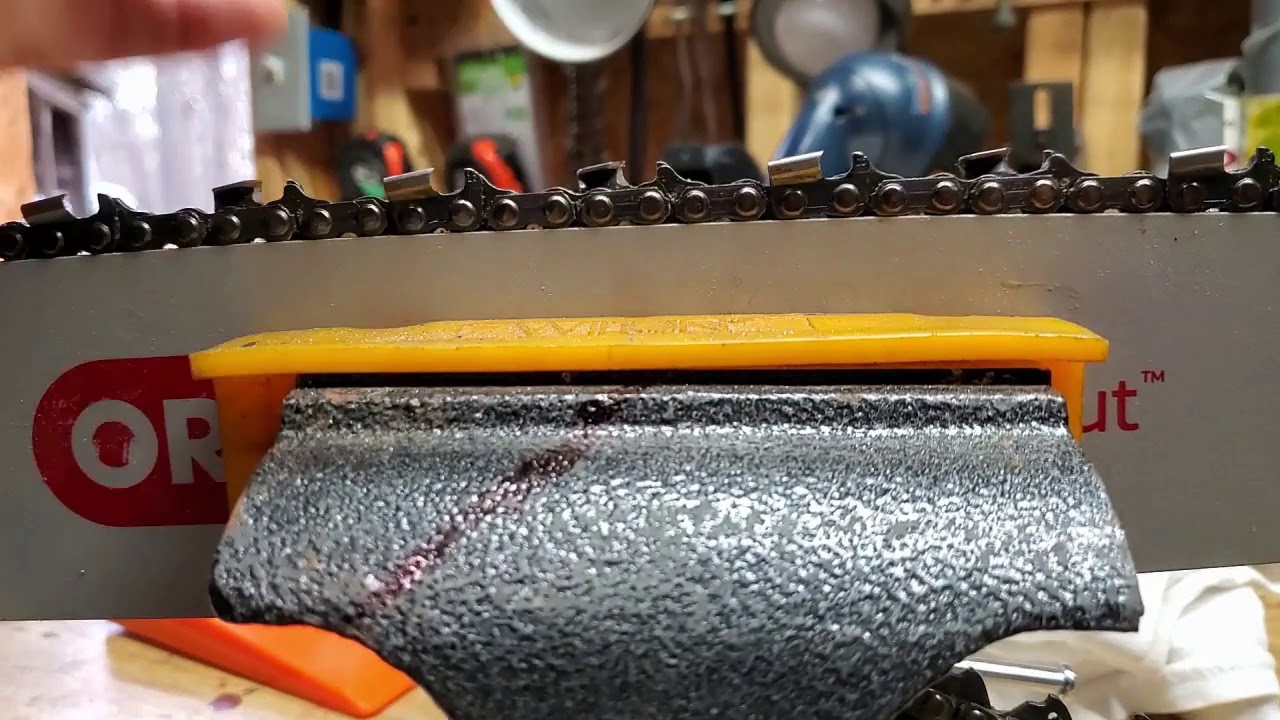 Chainsaw Cutting Crooked Part 2 Learning to sharpen the chain YouTube