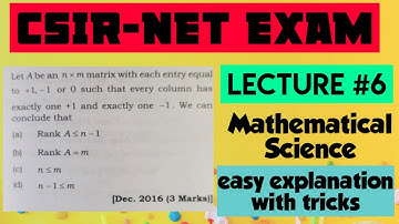 CSIR-NET MATHEMATICS LECTURE #6 ||LINEAR ALGEBRA|| PREVIOUS YEAR SOLVED QUESTIONS ~Dr. Ritu Sharma~