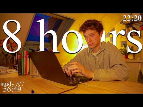 LIVE | 8-HOUR study with me in Paris 📚⛈️ rain sounds & pomodoro timer 60 & 10