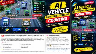 YOLOv8 Object Detection Project | Vehicle Tracking & Counting with Python Update
