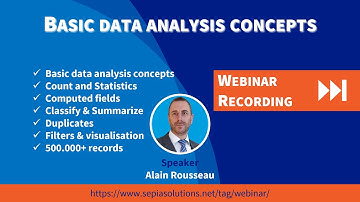 Webinar: Basic data analysis concepts (07/02/2023)