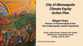 Social Justice Forum: City of Minneapolis Climate Equity Action Plan