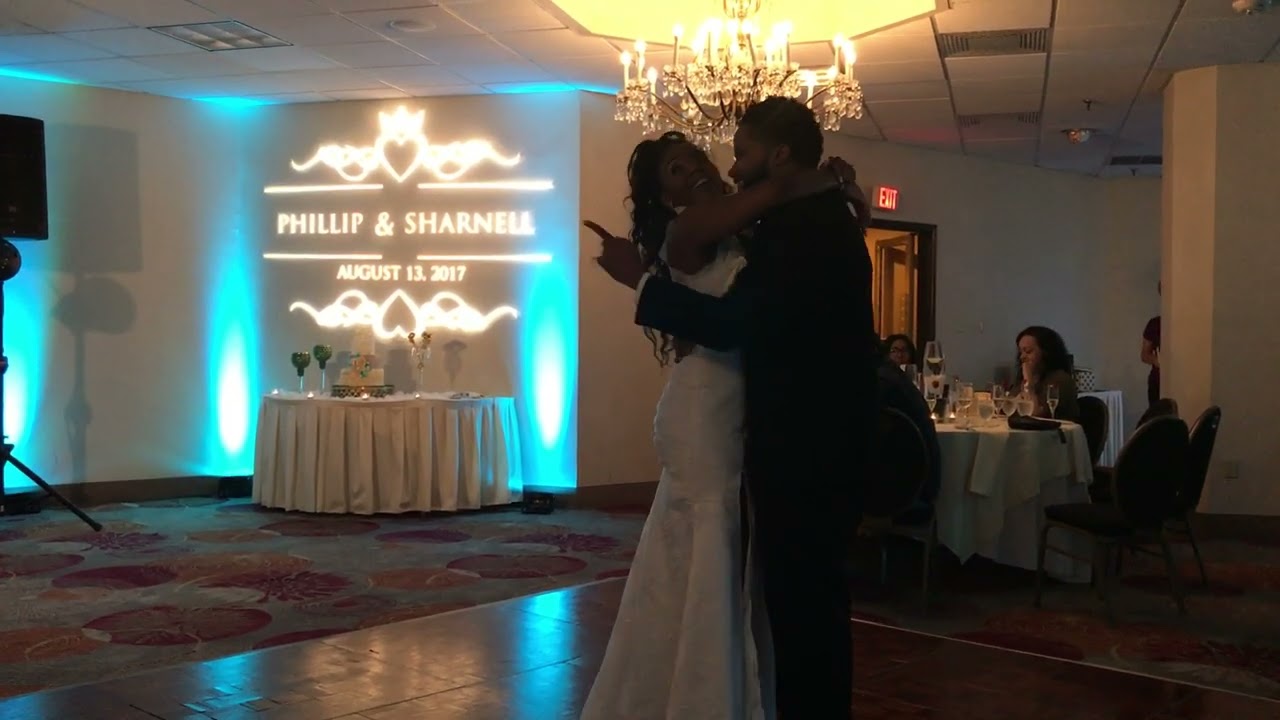 Sharnell & Phillip: Custom Monogram, Uplighting | Philly Star Events | Valley Forge Casino, PA
