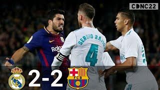 Real Madrid vs Barcelona 2-2 All Goals \& Highlights (English Commentary) La Liga 2017\/18