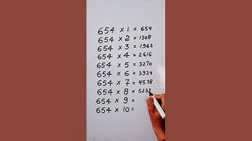 Write the Table of 654 in 17 second only..#maths #mathshack #mathstricks #mathematicks
