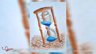 Sand Clock | Time | Watercolour painting | Time-lapse