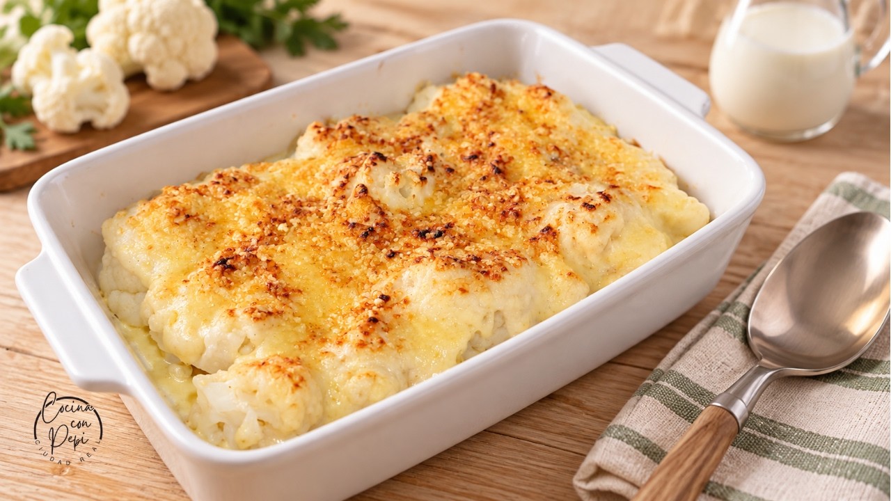 🥦 Coliflor con bechamel en Thermomix | Receta fácil, cremosa y económica