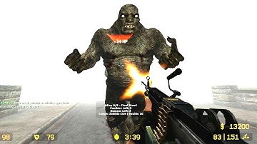 Counter Strike Source - Zombie mod Zombie Horror Boss fight - Online Gameplay on Silent Hill map