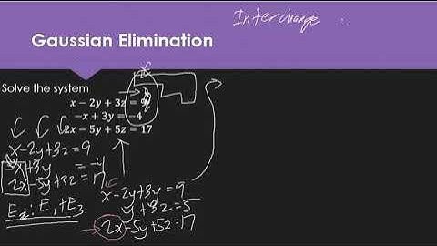 Introduction to Systems of Linear Equations: Gaussian Elimination (1)