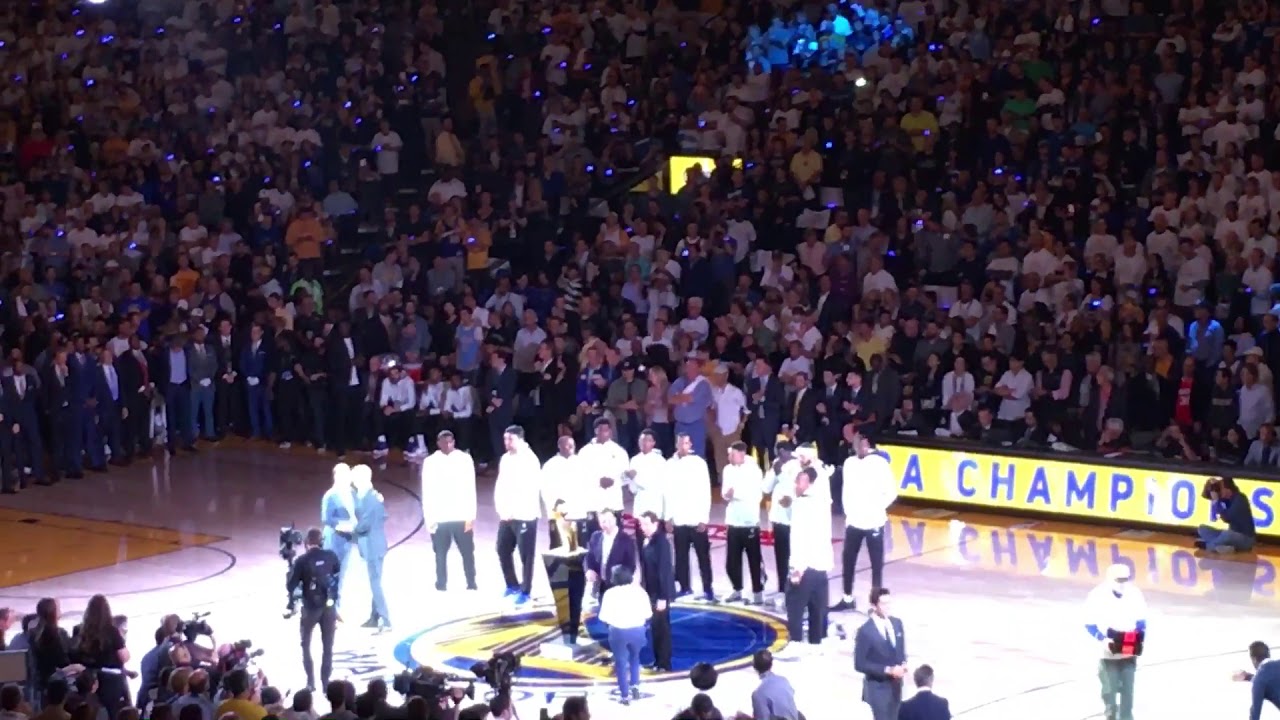 Warriors opening night 2017 - 2018 - YouTube