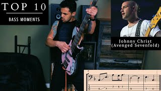 Top 10 Avenged Sevenfold Bass Moments Johnny Christ W Play Along Tabs