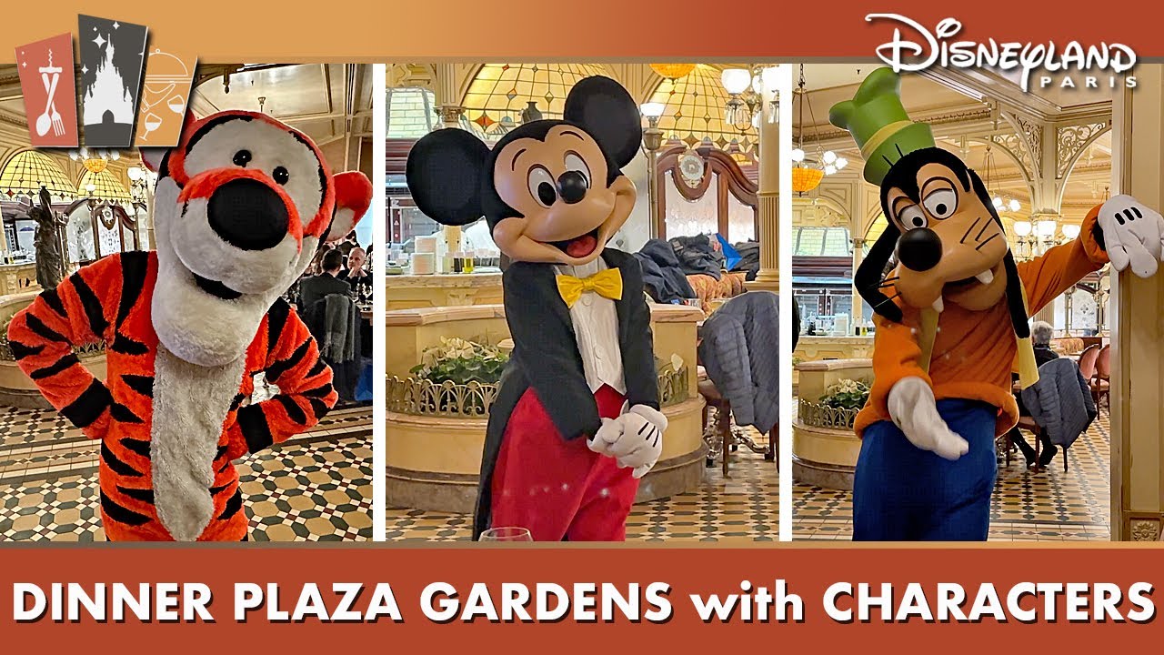 🍽️ Plaza Gardens Restaurant Disney Characters dinner at Disneyland Paris 2024