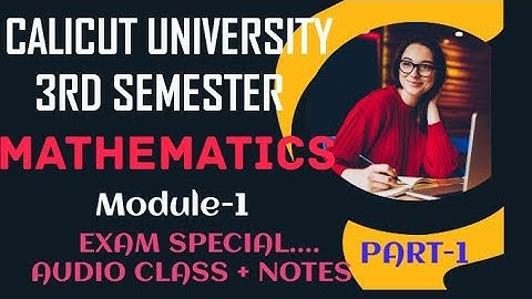 Calicut University 3rd semester mathematics exam #maths #exam #semester #calicutuniversity