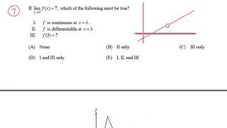 AP Calculus AB Final Exam Prep Packet 2, Problem #7