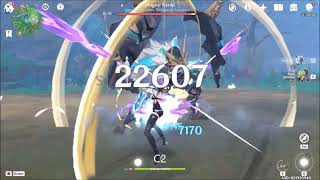 Eula C0, C1, C2, C3, C4, C6 Burst DMG