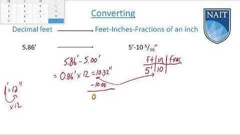 Converting Decimal Feet