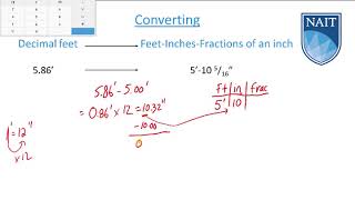 Converting Decimal Feet