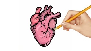 رسم قلب حقيقي heart drawing