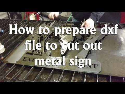 How to Make a 1/8 in metal sign DXF file using Flashcut CNC software