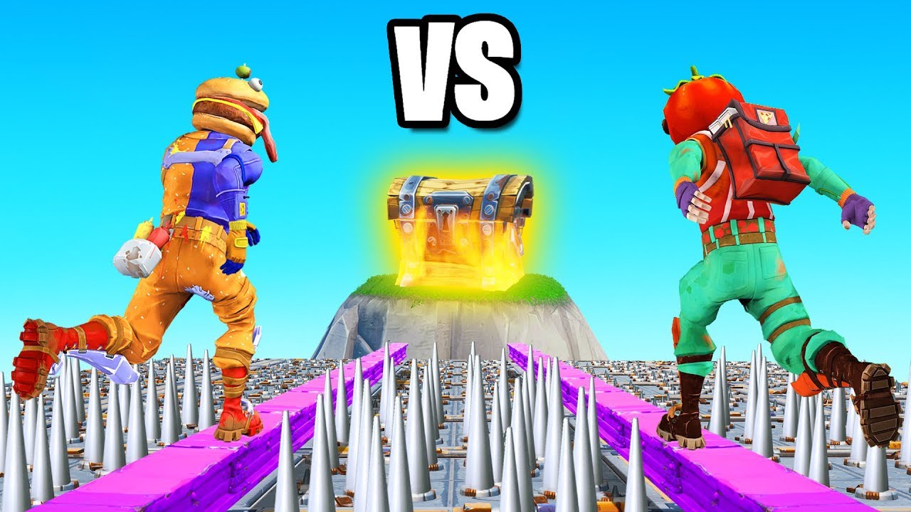 Tomato Vs Burger Deathrun In Fortnite Creative Gamemode Youtube