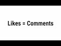 This Video will have same number of Likes and Comments.