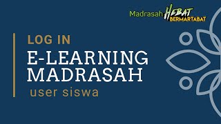 Tutorial Elearning Madrasah (login-peserta didik)